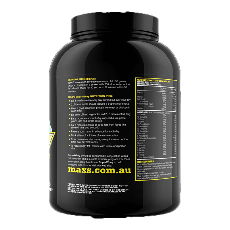 Maxs Super Whey 4 Lbs - Vanilla Best Price in Al Ain