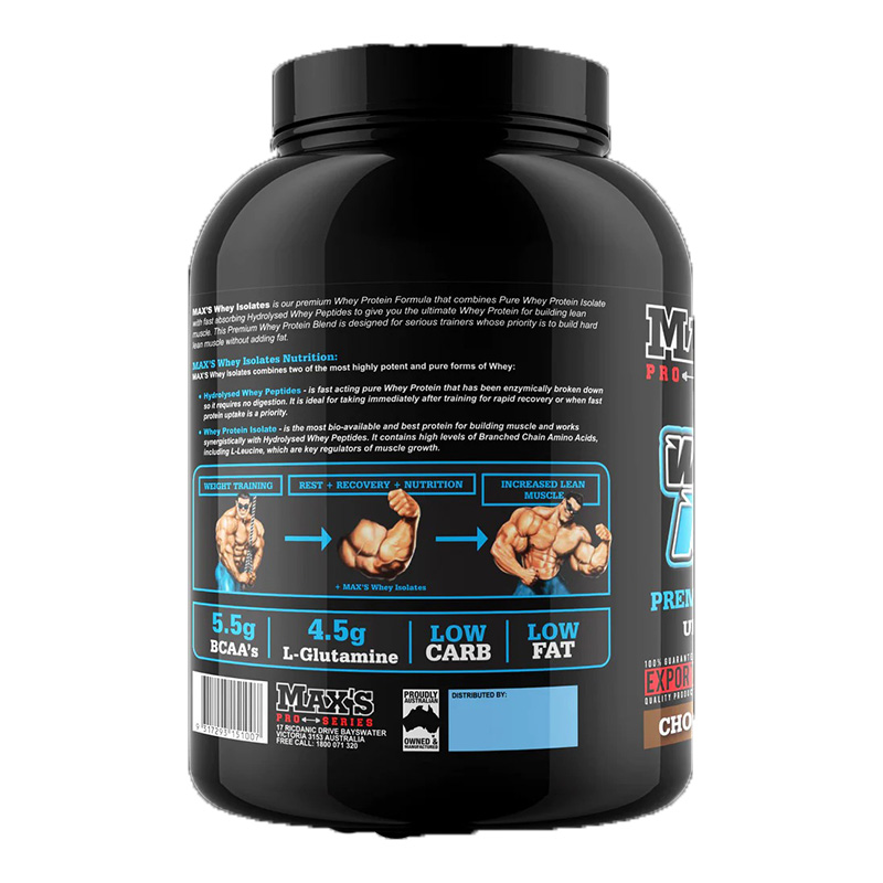 Maxs Whey Isolates 4 Lbs - Vanilla Best Price in Dubai