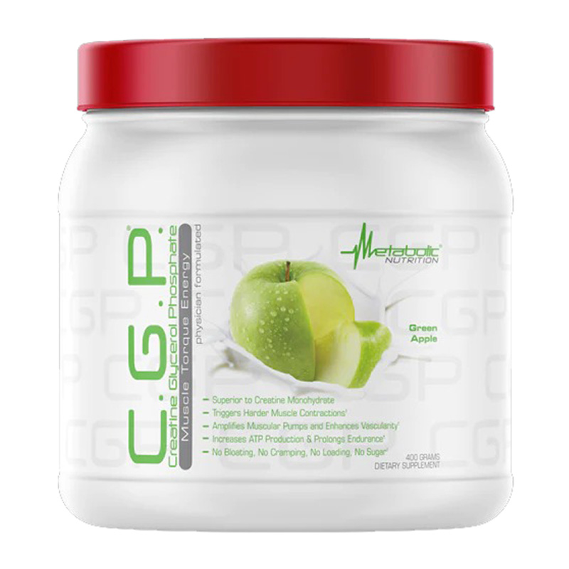 Metabolic Nutrition C.G.P Creatine Glycerol Phosphate 400g - Green Apple