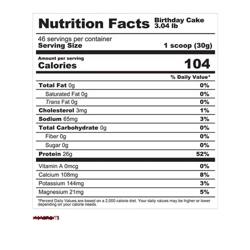 Metabolic Nutrition ISO Powder Whey Protein Isolate 3.04lb - Birthday Cake Best Price in Dubai
