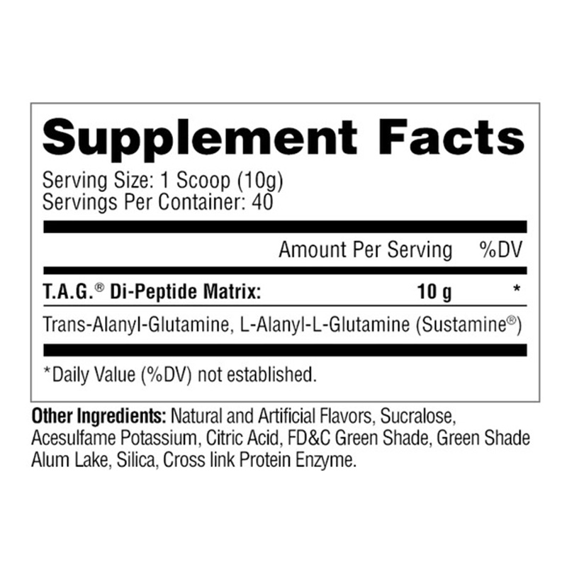 Metabolic Nutrition T.A.G Trans Alanyl Glutamine 400g - Green Apple Best Price in Dubai