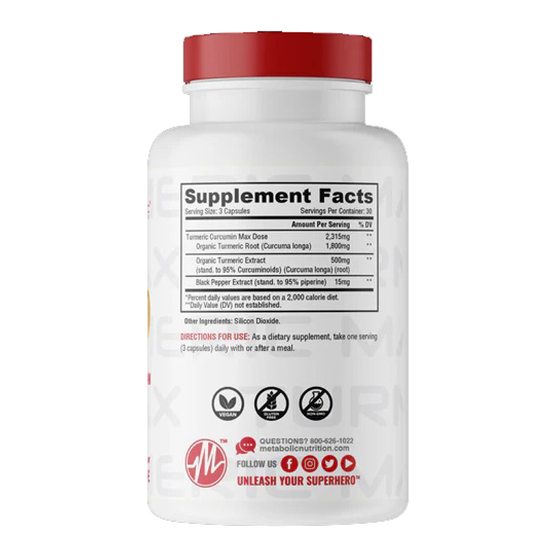 Metabollic Nutrition Turmeric 90 Caps Best Price in Dubai