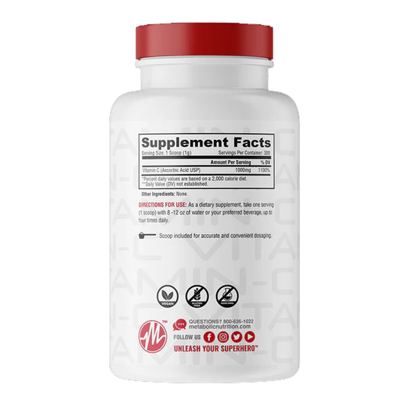 Metabollic Nutrition Vitamin C Powder 300 G Best Price in Dubai