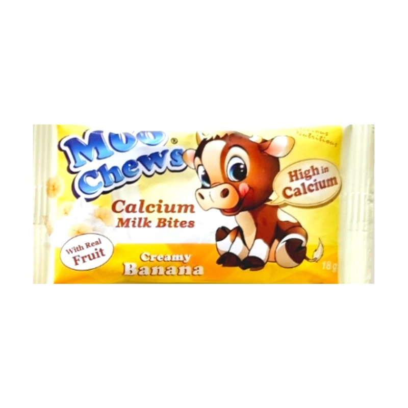 Moo Chews Calcium Milk Bites Pack of 12 - Banana Flavor Best Price in Dubai