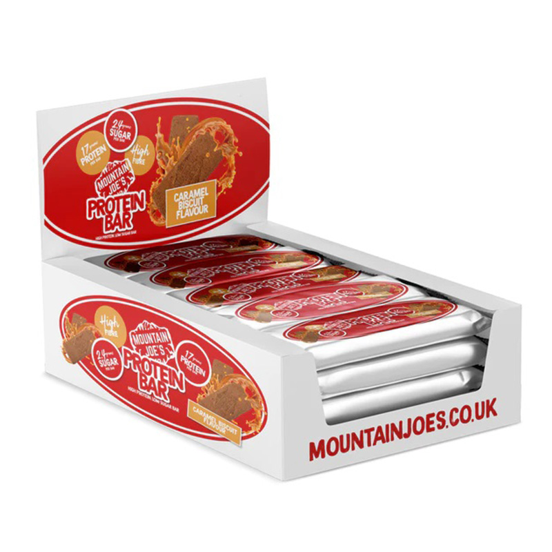 Mountain Joe's Protein Bar 12 Bars of 55g - Caramel Biscuit
