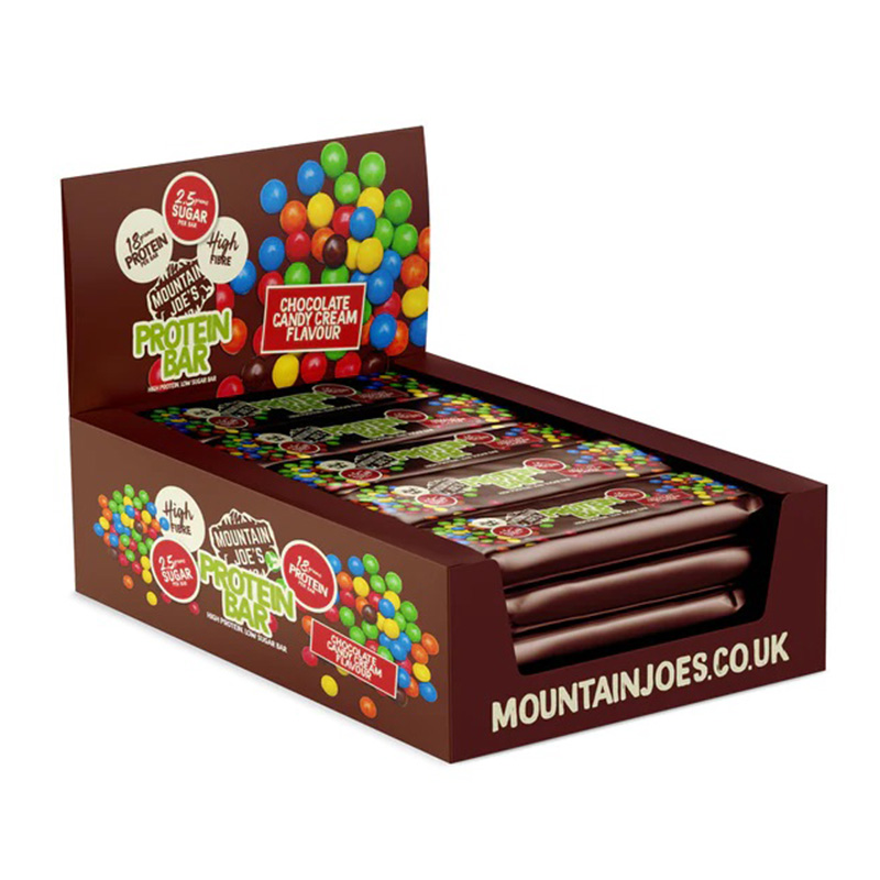 Mountain Joe's Protein Bar 12 Bars of 55g - Chocolate Candy Cream