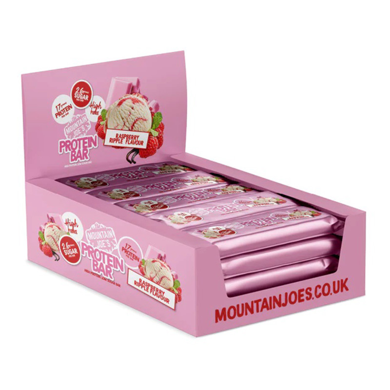 Mountain Joe's Protein Bar 12 Bars of 55g - Raspberry Ripple