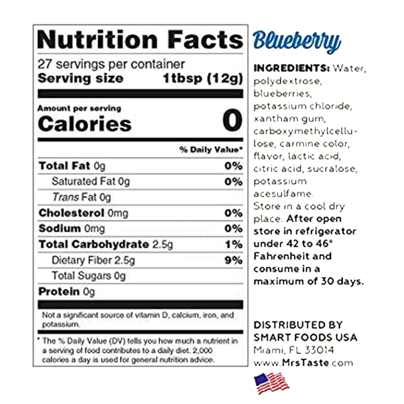 Mrs Taste Blueberry Syrup 335 G Best Price in Abu Dhabi