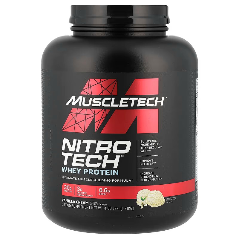 MuscleTech Nitro-Tech Whey Protein 4lbs - Vanilla