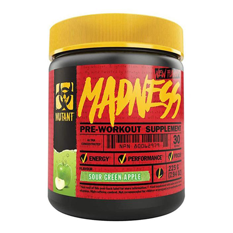 Mutant Madness Pre-Workout Intense Energy 30 Serving - Sour Green Apple