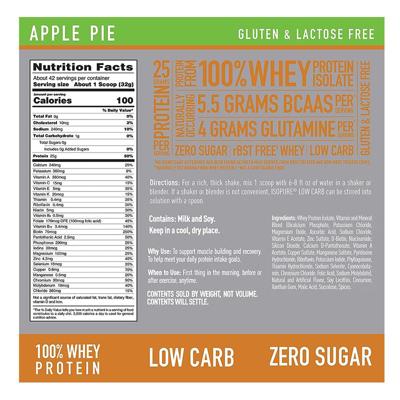 Natures Best ISOPure Low Carb Protein 3 lb - Apple Pie Best Price in Dubai