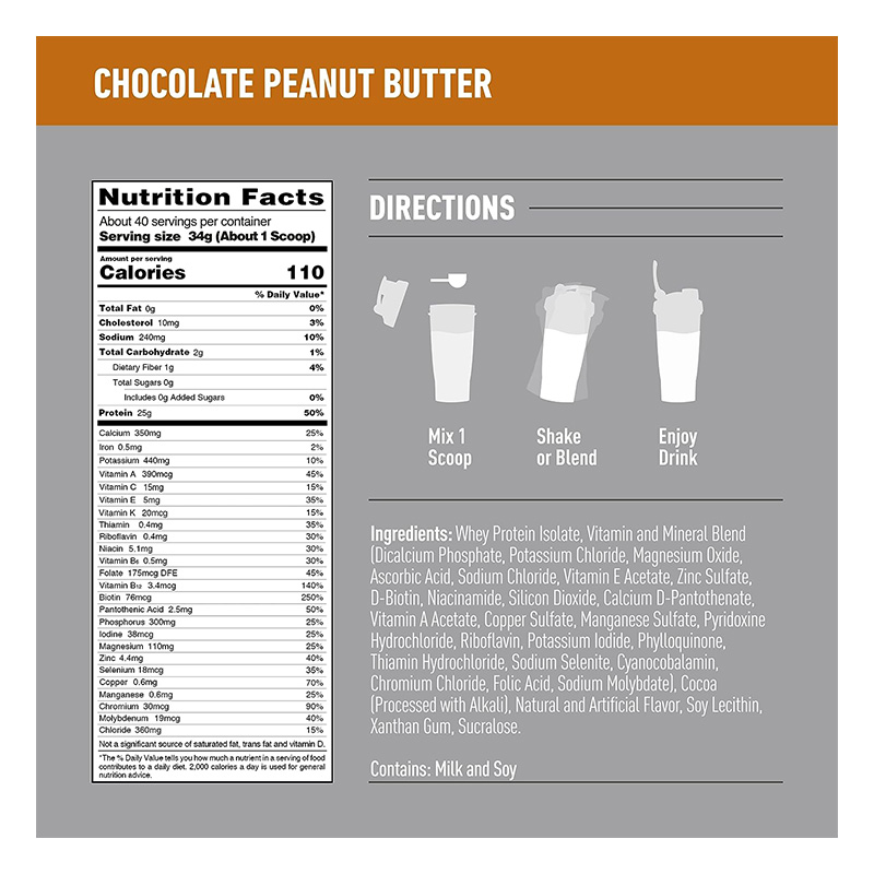 Natures Best ISOPure Low Carb Protein 3 lb - Chocolate Peanut Best Price in Dubai