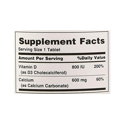 Natures Bounty Calcium Plus Vitamin D3 600 mg+D 400 IU (60 Tabs) Best Price in UAE