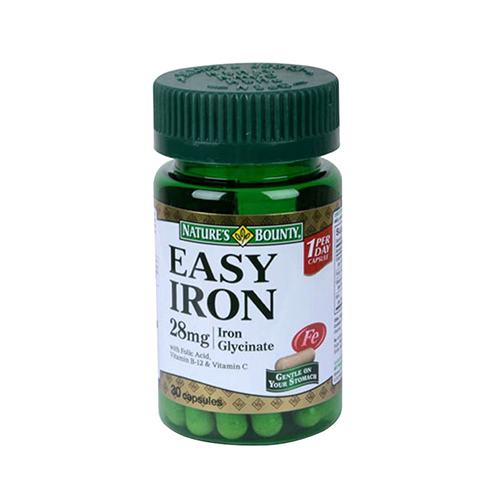 Natures Bounty Easy Iron 28mg (30 Tabs)