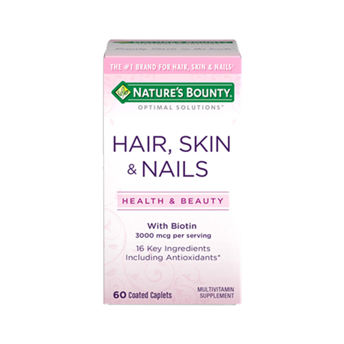 Natures Bounty Hair, Skin & Nails - 3000 mcg Biotin (60 Tabs) Best Price in UAE