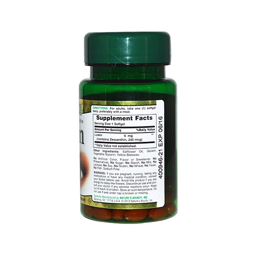 Natures Bounty Lutein S/G 6 mg (50 Tabs) Best Price in UAE
