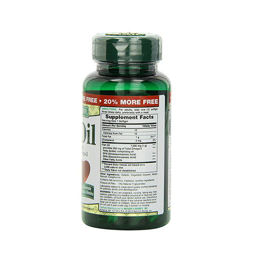 Natures Bounty Natural Fish Oil 1000mg (60 Tabs) Best Price in UAE