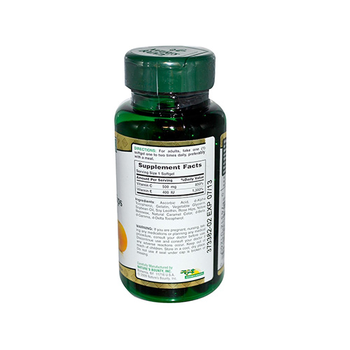 Natures Bounty Vitamin C&E (500mg+400IU) (50 Tabs) Best Price in UAE