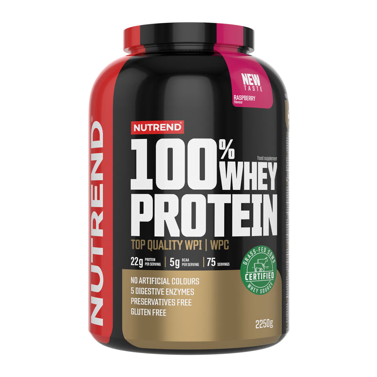 Nutrend 100% Whey Protein 2250 G - Raspberry
