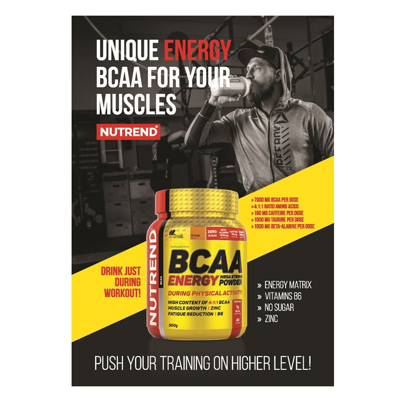 Nutrend BCAA Energy Mega Strong Powder 500G Best Price in AbuDhabi