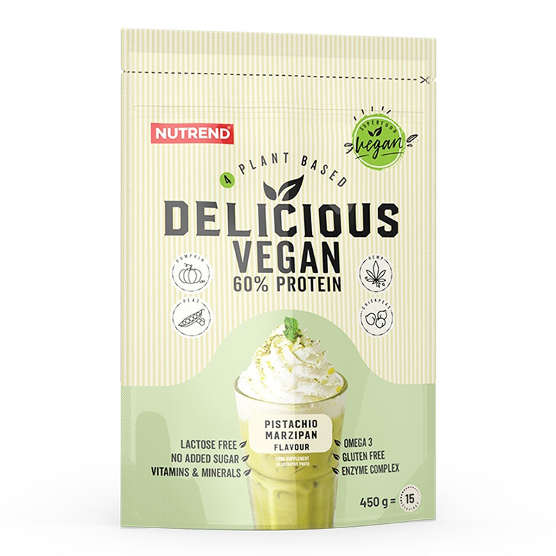 Nutrend Delicious Vegan Protein 450 G - Pistachio Marzipan Best Price in UAE