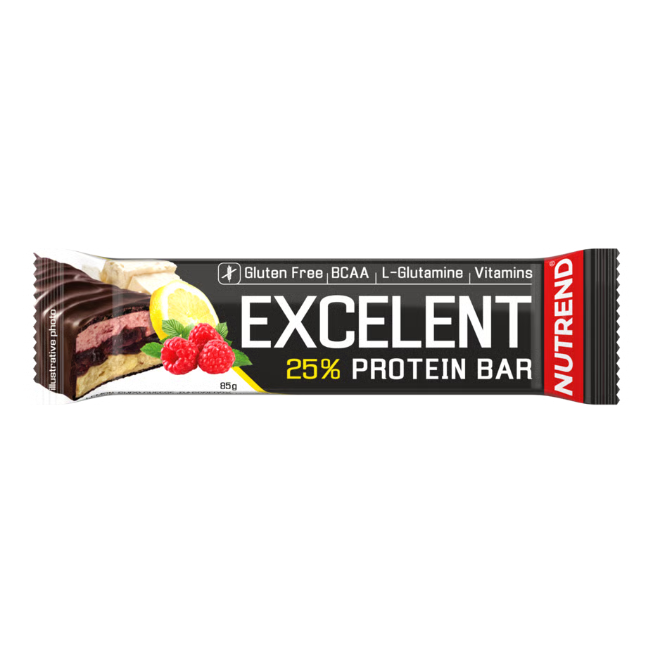 Nutrend Excelent Protein Bar Double 85 G - Lemon & Curd & Raspberry with Cranberries in Milk Chocolate