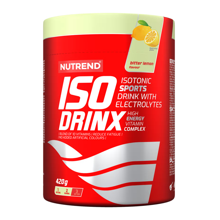 Nutrend ISOdrinx Sports Drink with Electrolytes 420 G - Bitter Lemon