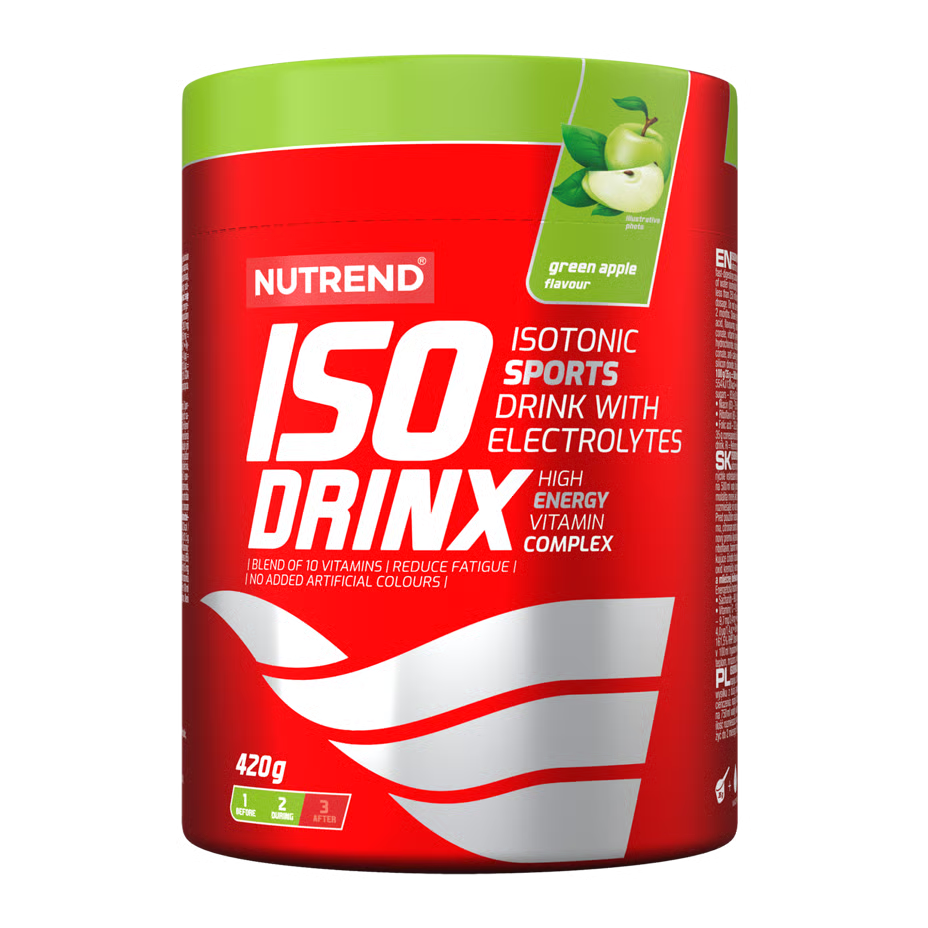 Nutrend ISOdrinx Sports Drink with Electrolytes 420 G - Green Apple