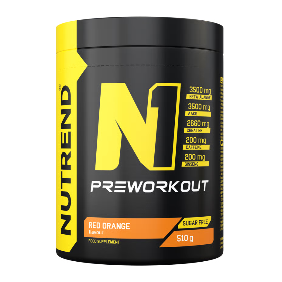 Nutrend N1 Pre Workout Supplement 510 G - Red Orange