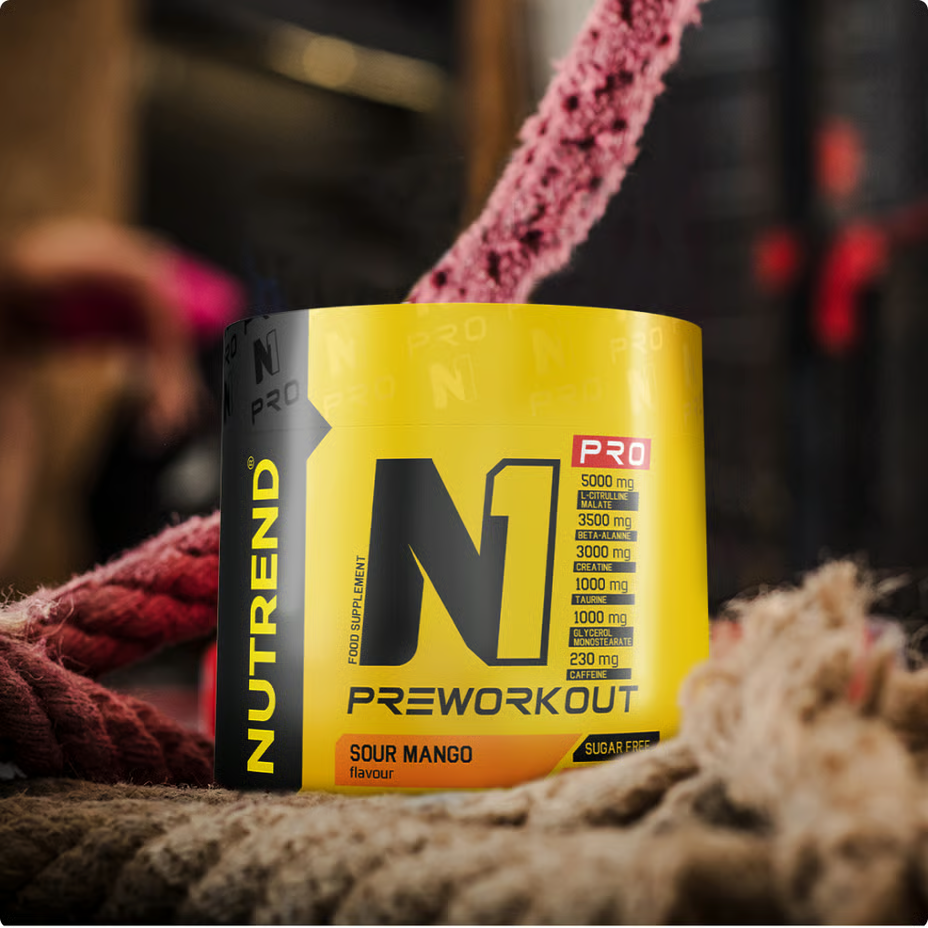 Nutrend N1 Pro Pre Workout 300 G - Sour Mango Best Price in Abu Dhabi