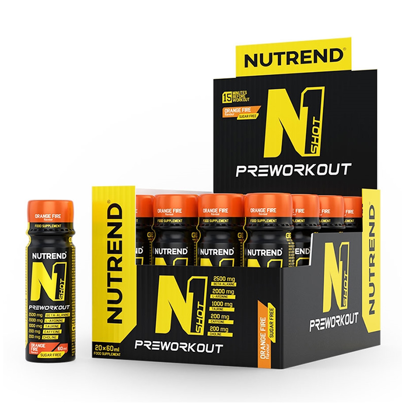 Nutrend N1 Shot 20x60 ml - Orange Fire Best Price in UAE