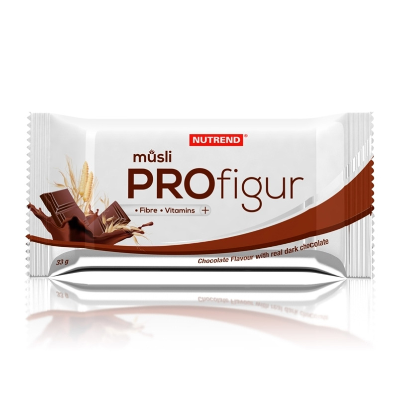 Nutrend Profigur MÃ¼sli Half Coated Bar 33 G - Chocolate