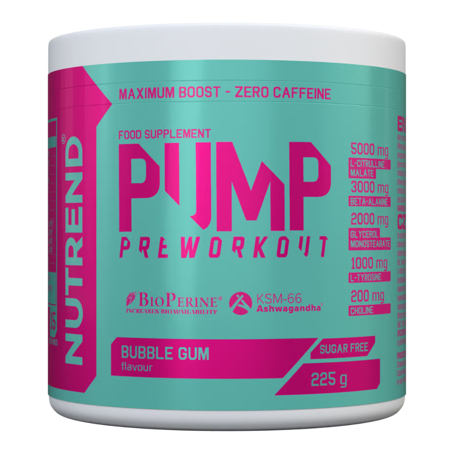 Nutrend Pump Pre Workout 225 G - Bubble Gum Best Price in UAE