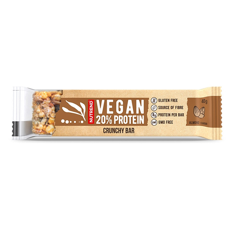 Nutrend Vegan Protein Crunchy Bar 40 G - Almond Best Price in UAE