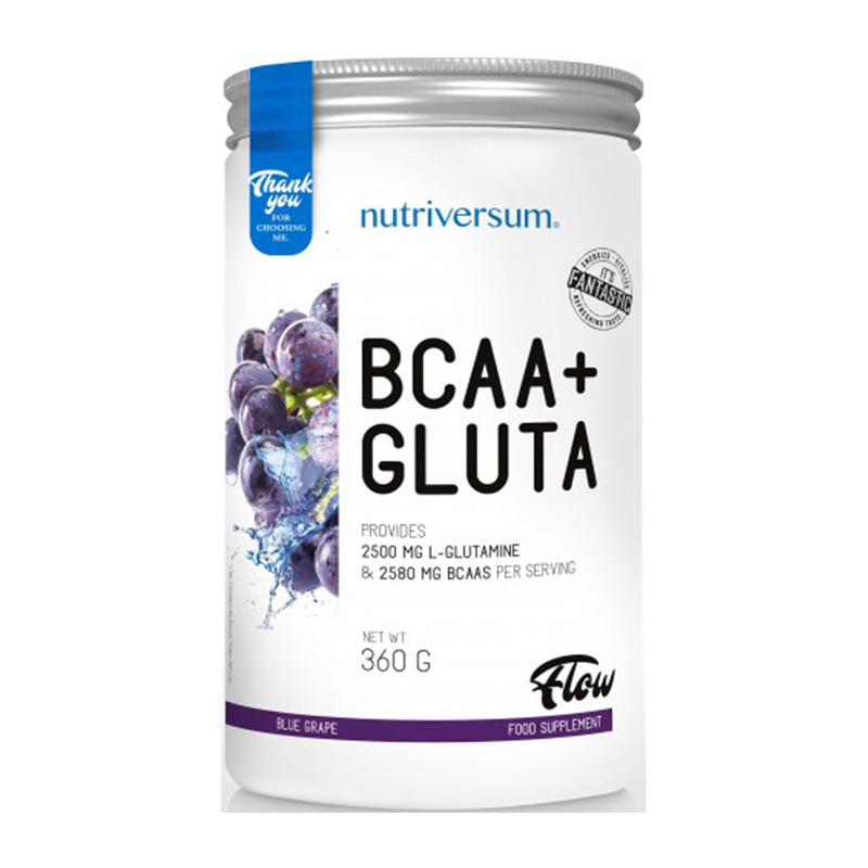 Nutriversum Flow BCAA + Gluta 360 G - Blue Grape