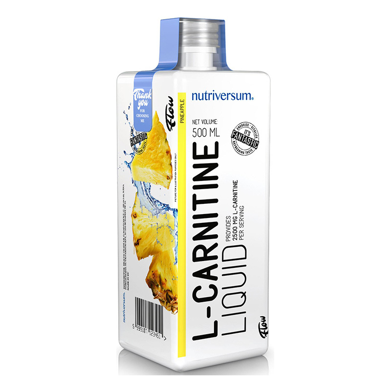 Nutriversum Flow L- Carnitine Liquid 500 ml - Pineapple Best Price in UAE