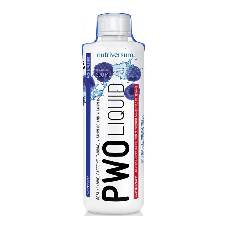 Nutriversum Flow PWO Liquid 500 ml - Blue Raspberry