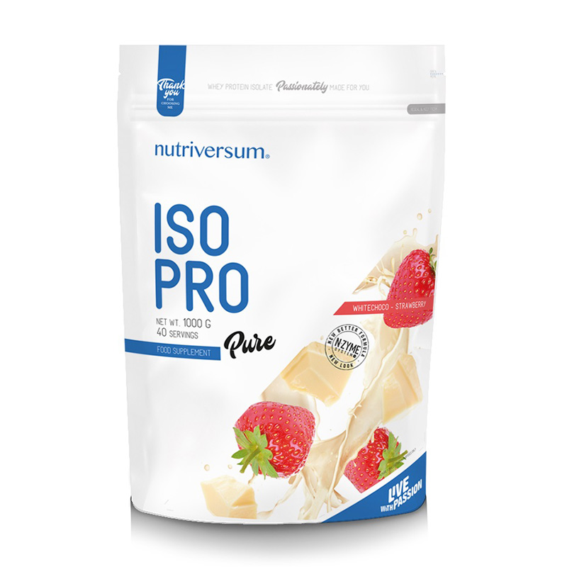 Nutriversum Pure ISO Pro 1 Kg - White Chocolate Strawberry Best Price in UAE