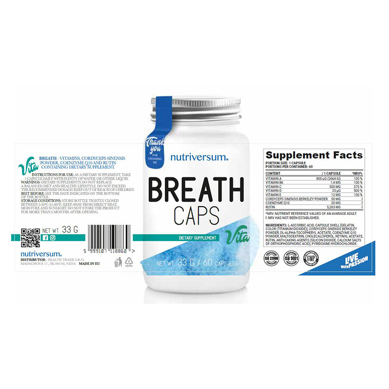 Nutriversum Vita Breath 60 Caps Best Price in Dubai