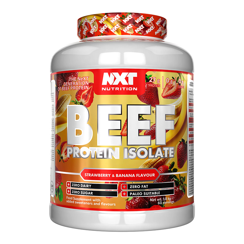 NXT Nutrition Beef Protein Isolate 1.8 Kg - Strawberry & Banana