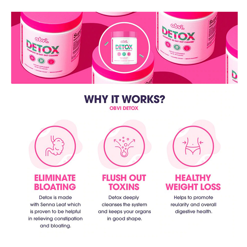 Obvi Detox Complete 30 Day Gut Cleanse 90 Capsules Best Price in Dubai