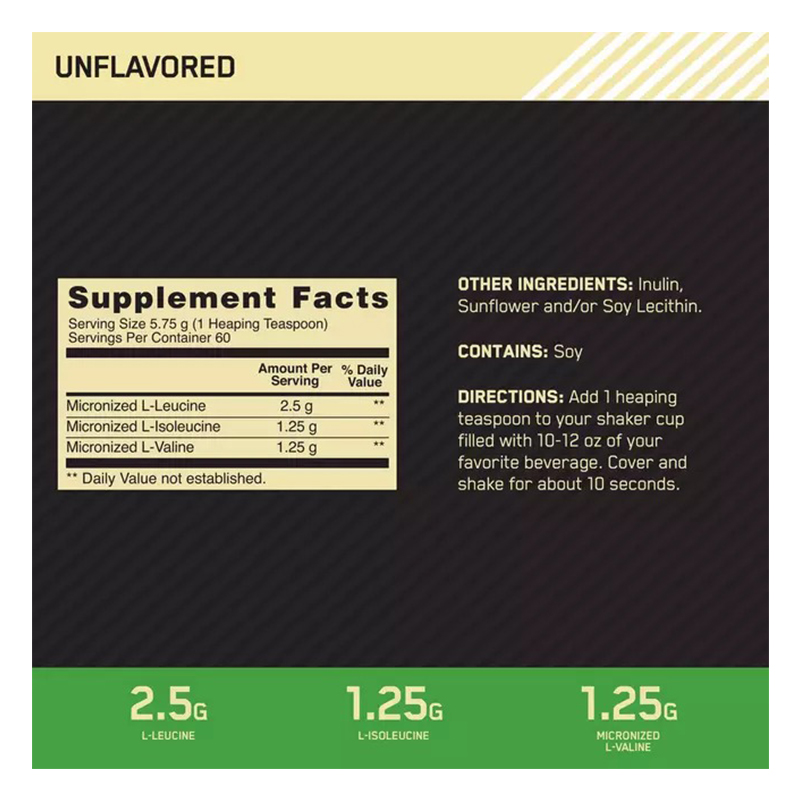 Optimum Nutrition BCAA 5000 345 G - Unflavored Best Price in Dubai