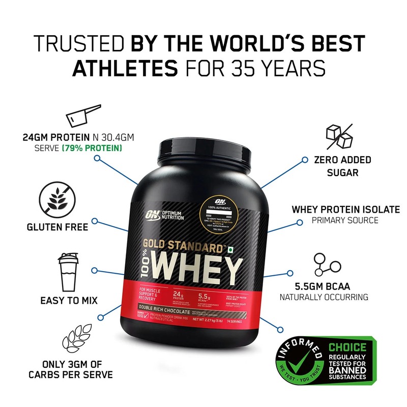 Optimum Nutrition Gold Standard Whey 5lbs - Vanilla Ice Cream Best Price in UAE , Dubai, Abu Dhabi, Sharjah