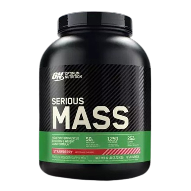 Optimum Nutrition Serious Mass Supplement 6 lbs - Strawberry