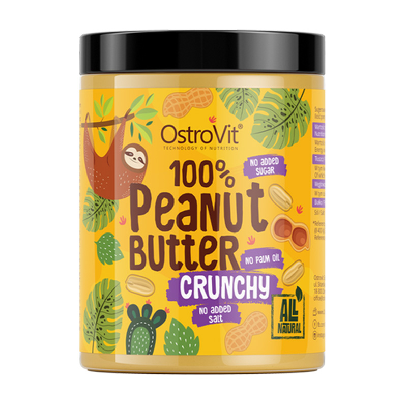 OstroVit 100% Peanut Butter 1000 g - Crunchy