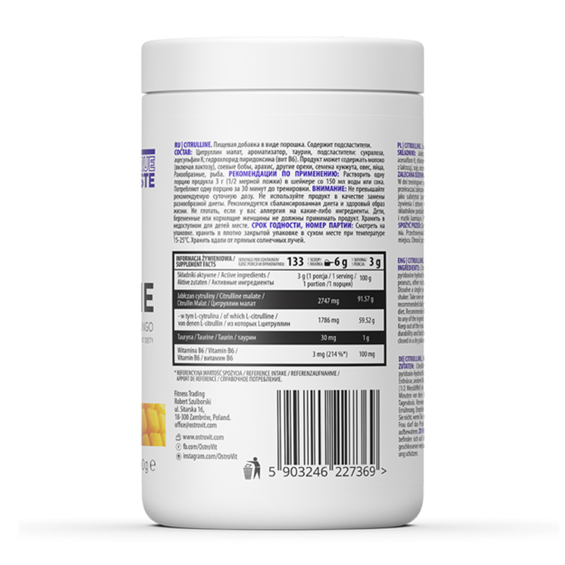 OstroVit Citrulline Mango 400 g LIMITED EDITION Best Price in Dubai