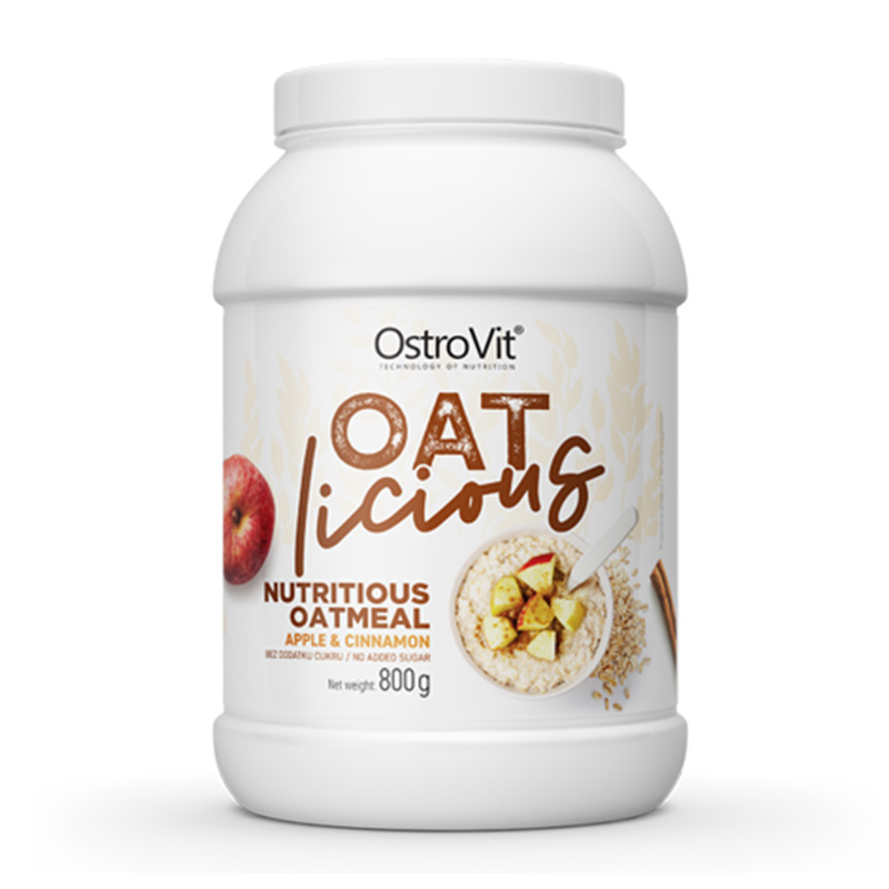 OstroVit Oatlicious 800 g - Apple Cinnamon Flavored Oats