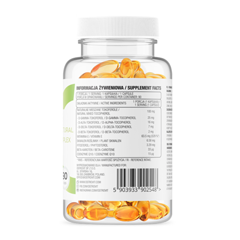 OstroVit Vitamin E Natural Tocopherols Complex 90 caps Best Price in Dubai