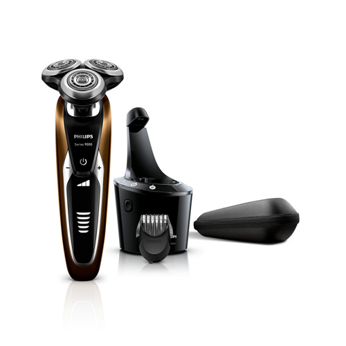 Philips Premium Series 9000 3 Head Wet and Dry Electric Shaver Brown