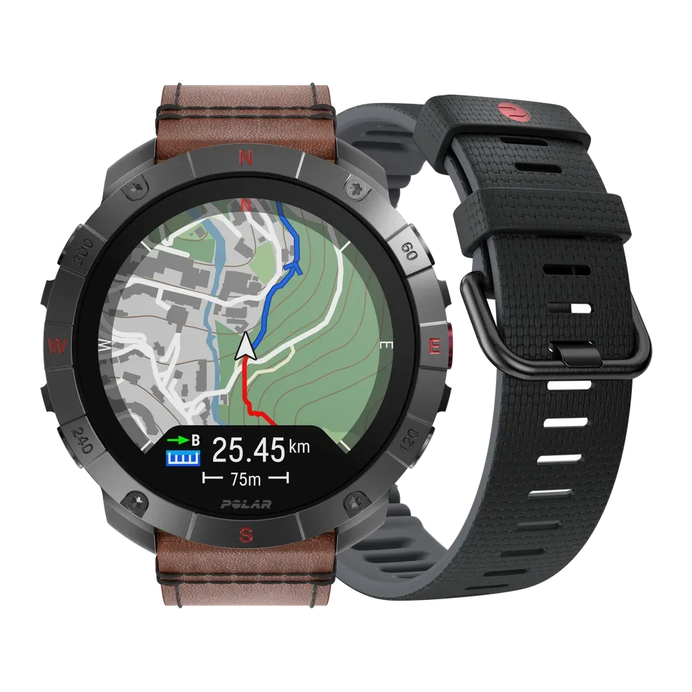 Polar Grit X2 Pro Titan Premium Outdoor Leather Watch S-L